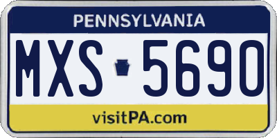 PA license plate MXS5690