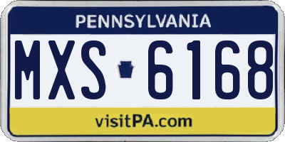 PA license plate MXS6168