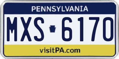 PA license plate MXS6170