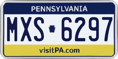 PA license plate MXS6297