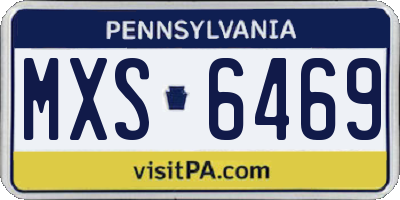 PA license plate MXS6469
