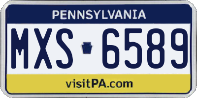 PA license plate MXS6589