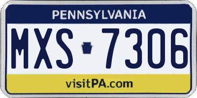 PA license plate MXS7306