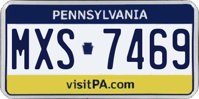 PA license plate MXS7469