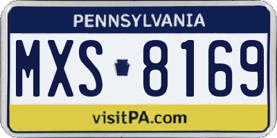 PA license plate MXS8169