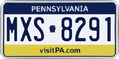 PA license plate MXS8291