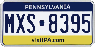 PA license plate MXS8395