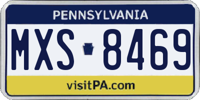 PA license plate MXS8469