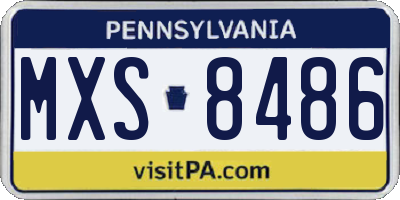 PA license plate MXS8486