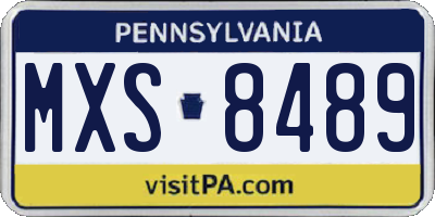 PA license plate MXS8489