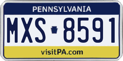 PA license plate MXS8591