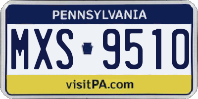PA license plate MXS9510