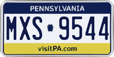 PA license plate MXS9544