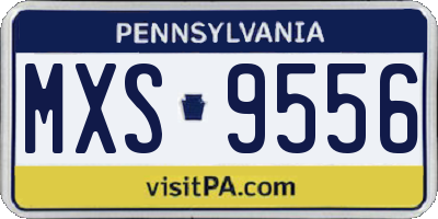 PA license plate MXS9556
