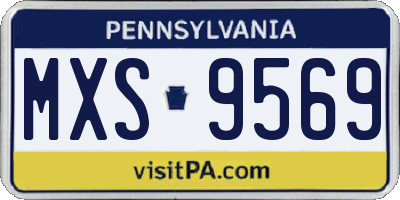 PA license plate MXS9569