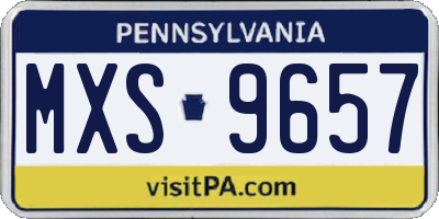 PA license plate MXS9657