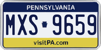 PA license plate MXS9659