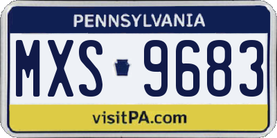 PA license plate MXS9683