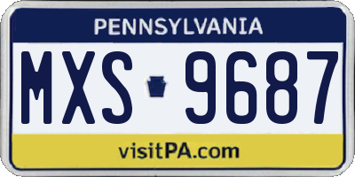 PA license plate MXS9687
