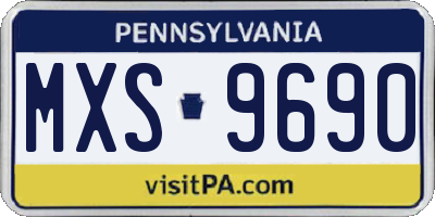 PA license plate MXS9690