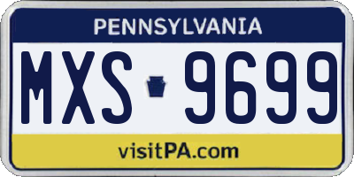 PA license plate MXS9699