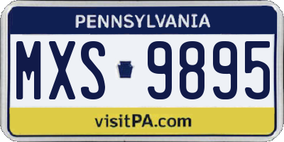 PA license plate MXS9895