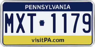 PA license plate MXT1179