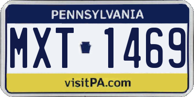 PA license plate MXT1469