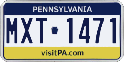 PA license plate MXT1471