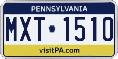PA license plate MXT1510