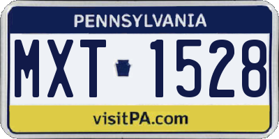 PA license plate MXT1528