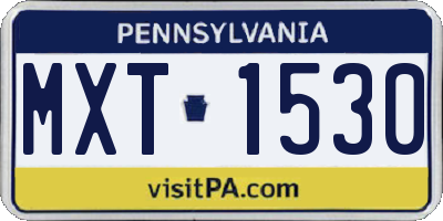 PA license plate MXT1530