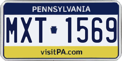 PA license plate MXT1569