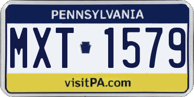 PA license plate MXT1579