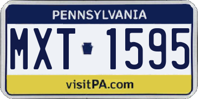 PA license plate MXT1595