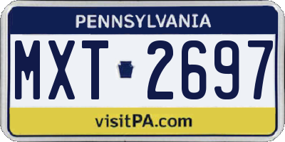 PA license plate MXT2697