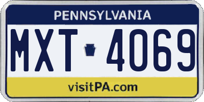 PA license plate MXT4069