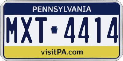 PA license plate MXT4414