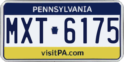 PA license plate MXT6175
