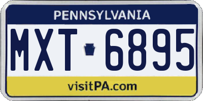 PA license plate MXT6895