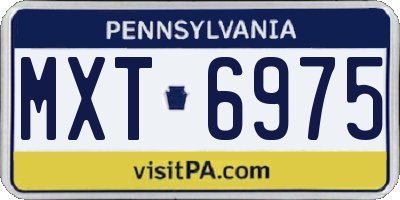 PA license plate MXT6975