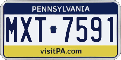 PA license plate MXT7591