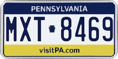 PA license plate MXT8469