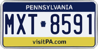 PA license plate MXT8591