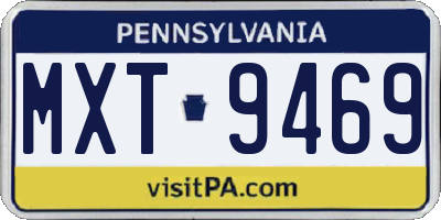 PA license plate MXT9469