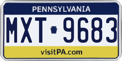 PA license plate MXT9683