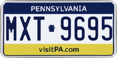PA license plate MXT9695