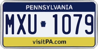 PA license plate MXU1079