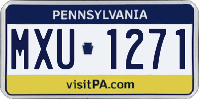 PA license plate MXU1271