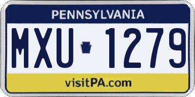 PA license plate MXU1279